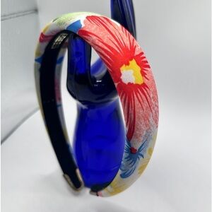 Vintage Floral Headband for Women Girls Red Yellow Green​​​​